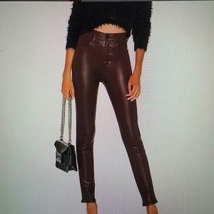 AGOLDE -NWOT Super High Roxanne Leatherette jeans